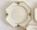 Lot de 4 assiettes plates Boch Art déco (décor 1206)