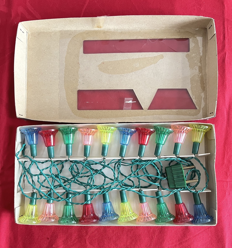 Ancienne guirlande lumineuse multicolore