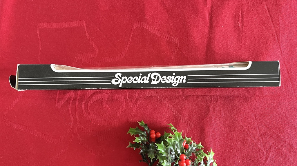 Boîte de 2 bougies chandelles blanches à étoiles bleu-vert Spaas