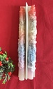 Boîte de 2 bougies chandelles goutte-à-goutte colorée
