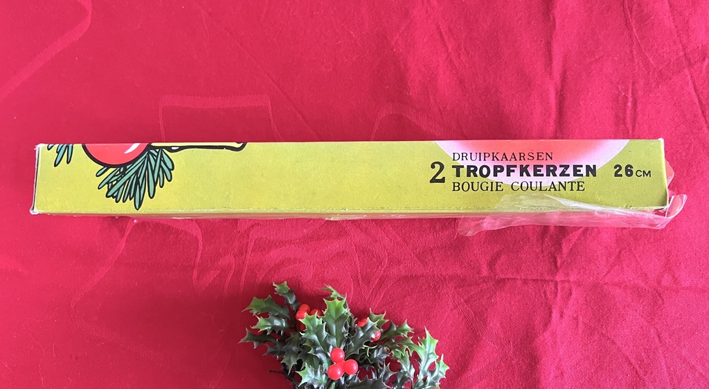 Boîte de 2 bougies chandelles goutte-à-goutte colorée