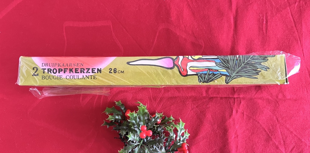 Boîte de 2 bougies chandelles goutte-à-goutte colorée