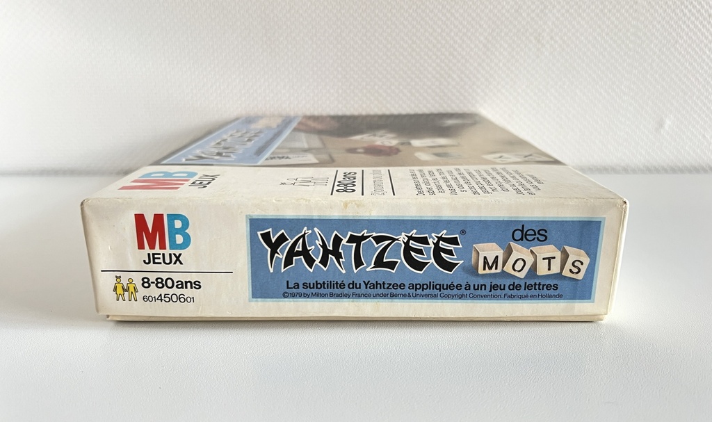 Jeu Yahtzee des mots - MB 1979