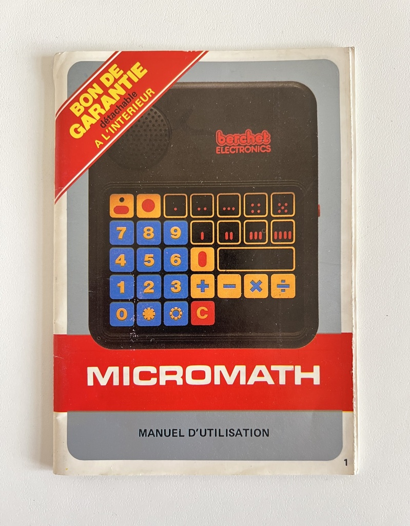 Jeu électronique Micromath - Berchet