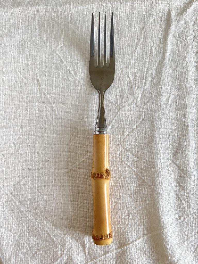Boîte de 12 fourchettes avec manche en bambou