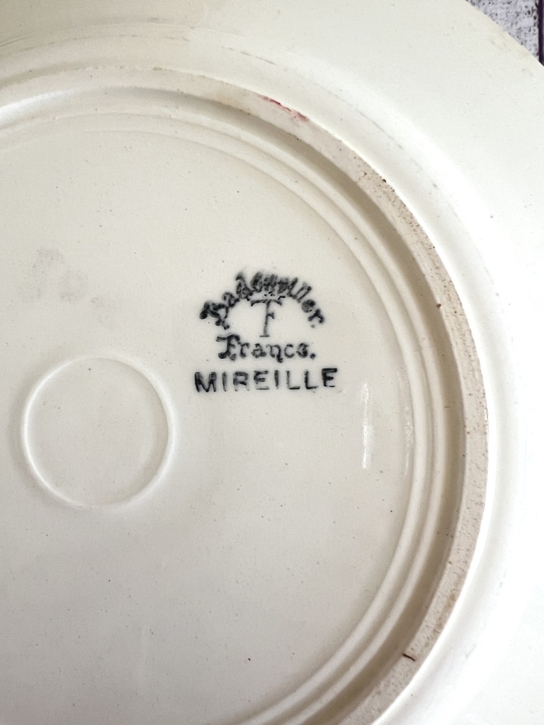 Lot de 2 assiettes plates Badonviller Mireille