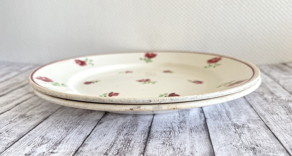 Lot de 2 assiettes plates Badonviller Mireille