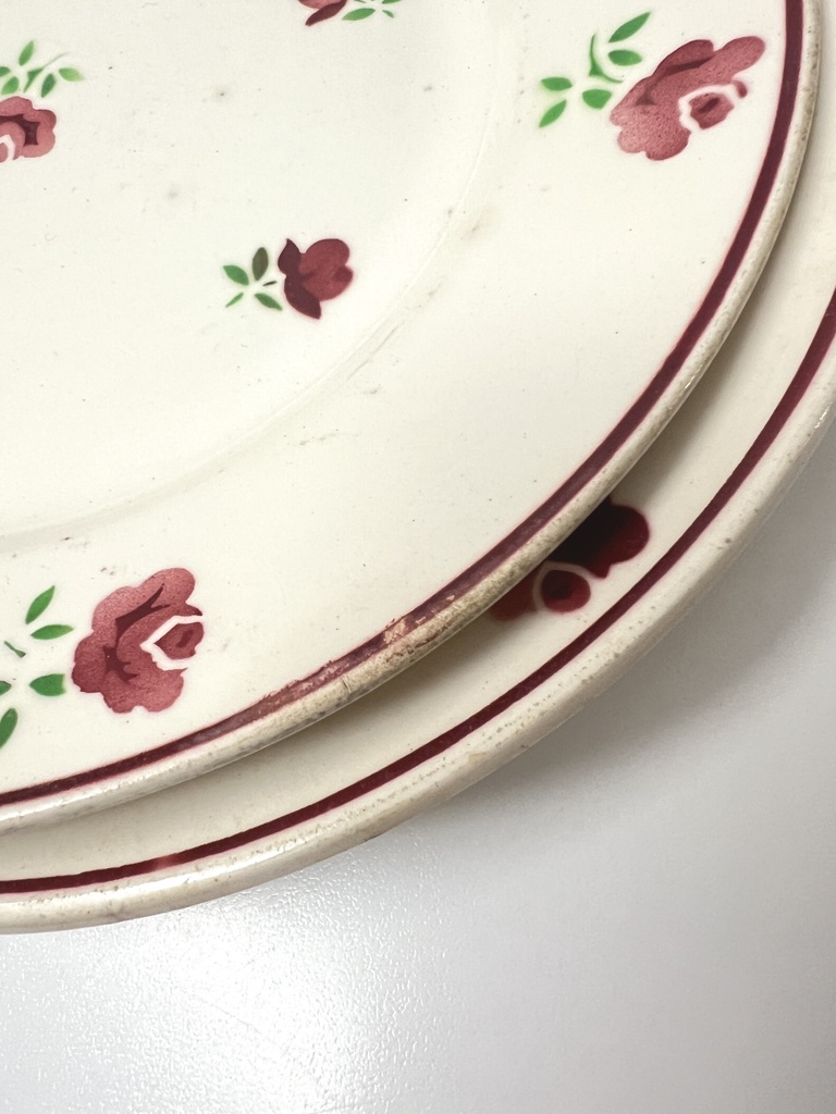 Lot de 2 assiettes plates Badonviller Mireille