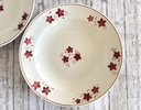 Lot de 2 assiettes creuses Boch Mercure rouge