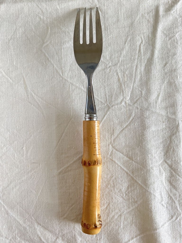 Boîte de 12 fourchettes avec manche en bambou