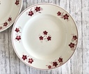 Lot de 2 assiettes plates Boch Mercure rouge