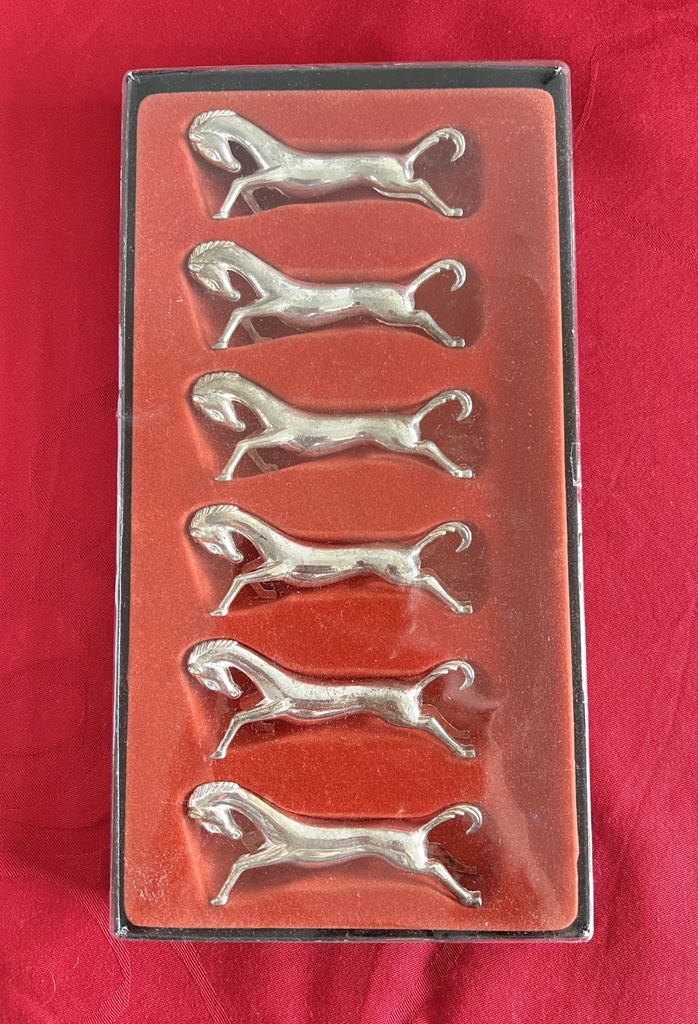 Boîte de 6 repose-couverts / porte-couteaux Cheval