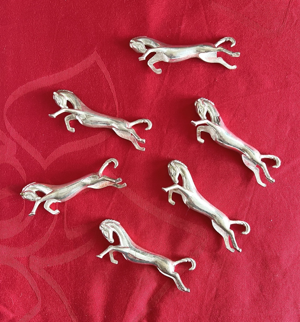 Boîte de 6 repose-couverts / porte-couteaux Cheval
