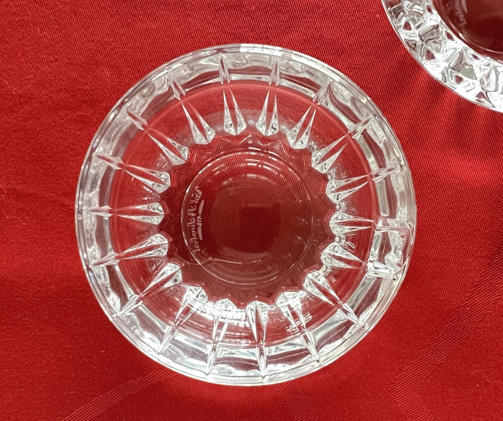 Lot de 2 cendriers ronds Val Saint-Lambert