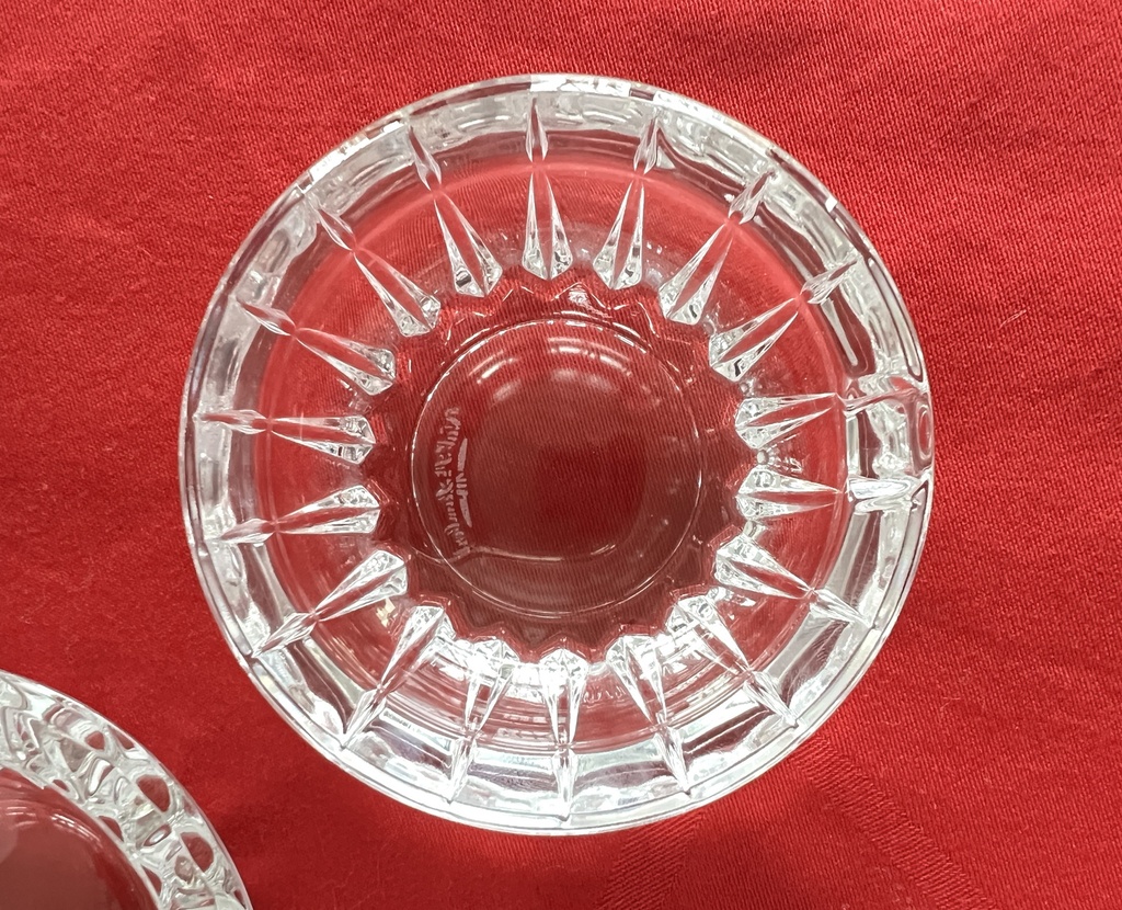 Lot de 2 cendriers ronds Val Saint-Lambert