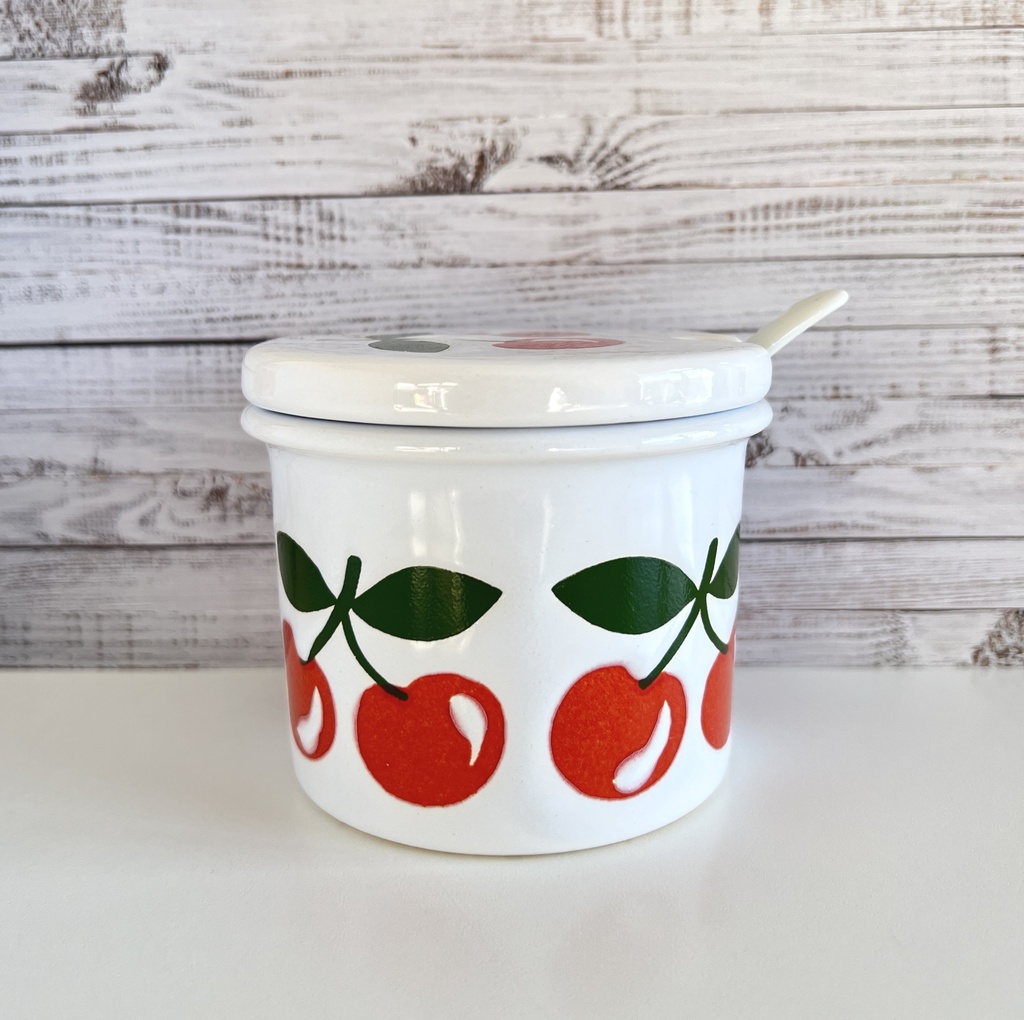 Pot à confiture Waechtersbach décoré de cerises