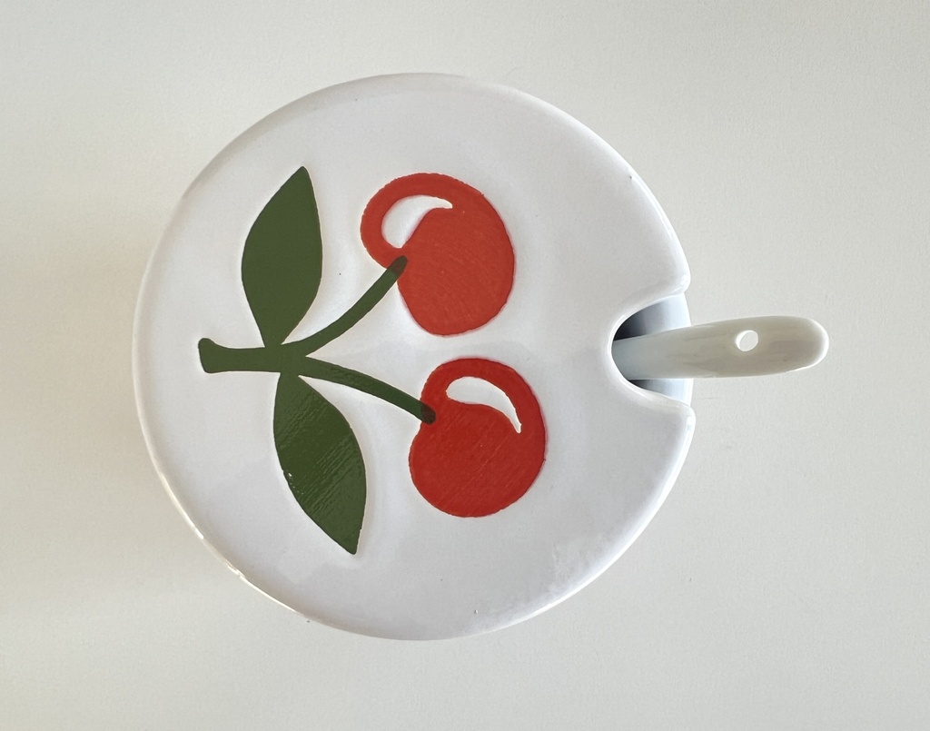 Pot à confiture Waechtersbach décoré de cerises