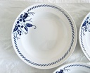 Lot de 3 assiettes creuses Boch Campanule
