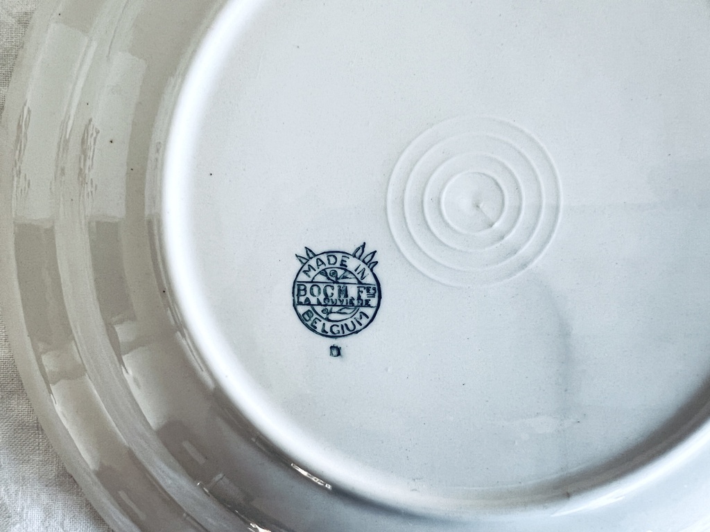 Lot de 3 assiettes creuses Boch Campanule