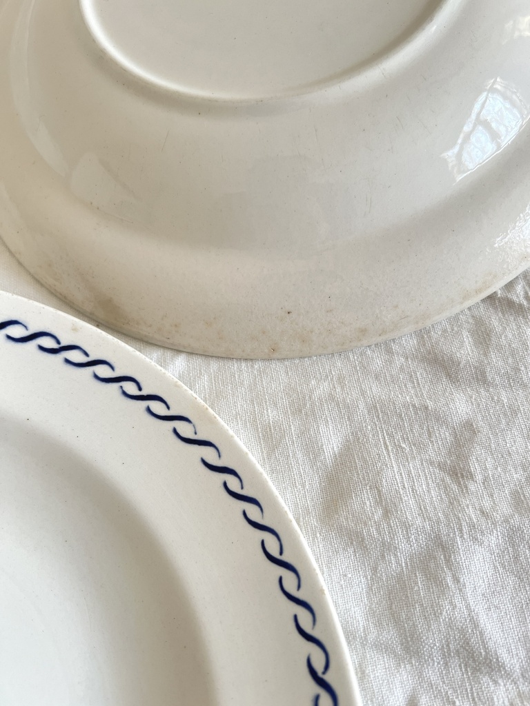 Lot de 3 assiettes creuses Boch Campanule