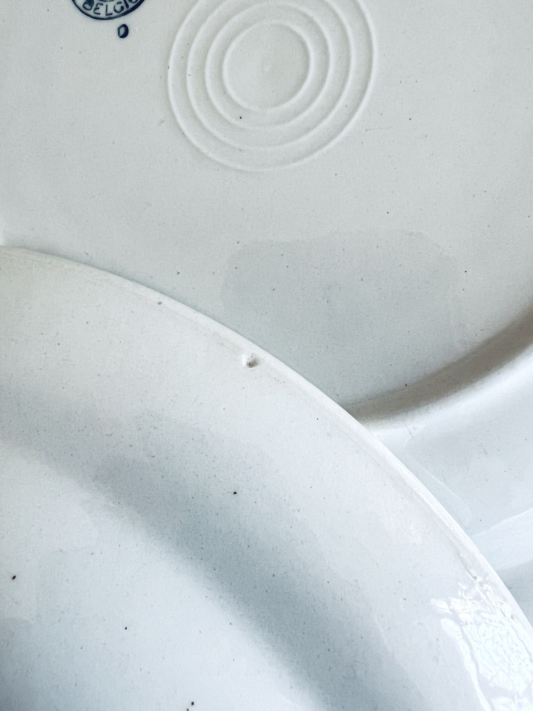 Lot de 3 assiettes creuses Boch Campanule