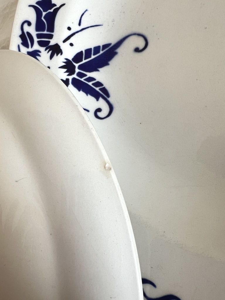 Lot de 3 assiettes creuses Boch Campanule