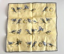 Mouchoir Lehner décoré de mésanges