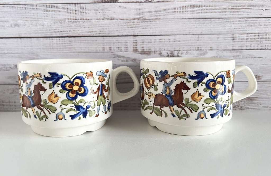 Lot de 2 tasses et sous-tasses Villeroy & Boch Troubadour