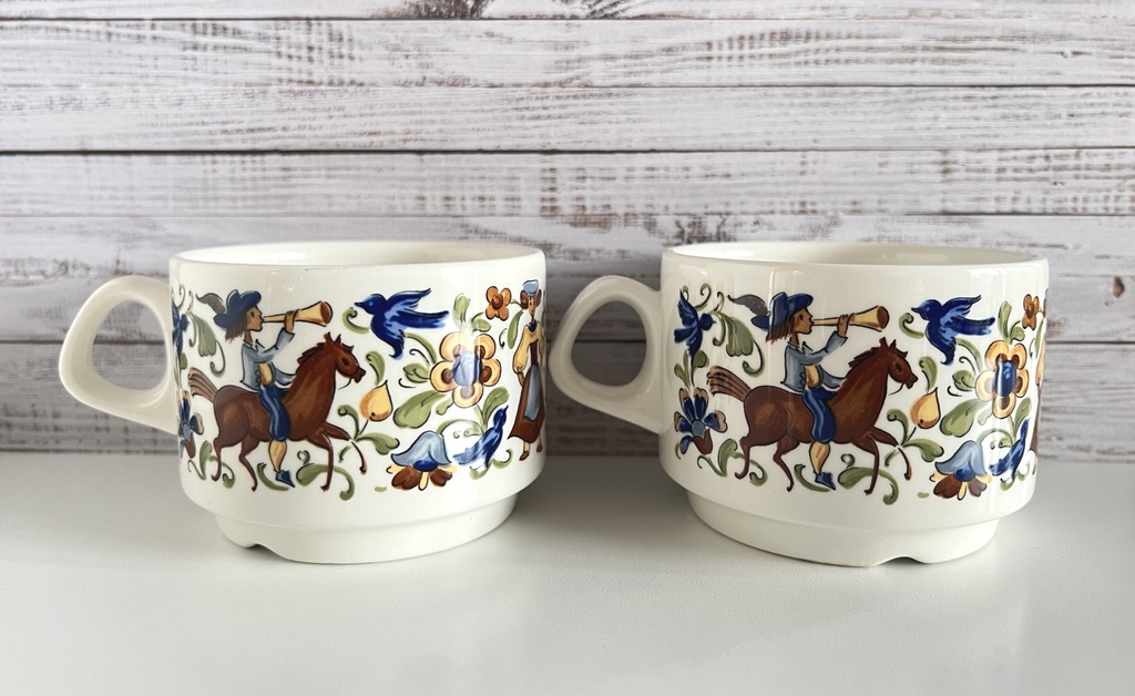 Lot de 2 tasses et sous-tasses Villeroy & Boch Troubadour