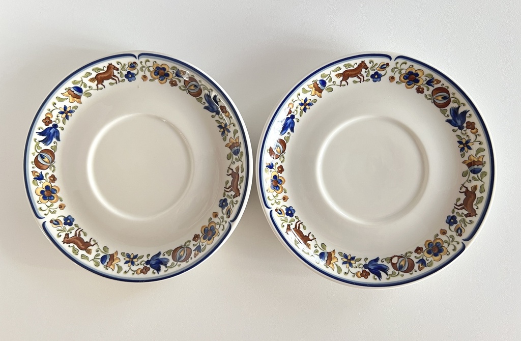 Lot de 2 tasses et sous-tasses Villeroy & Boch Troubadour