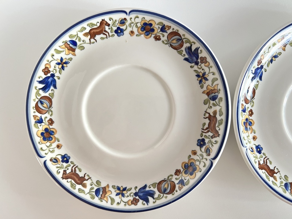 Lot de 2 tasses et sous-tasses Villeroy & Boch Troubadour