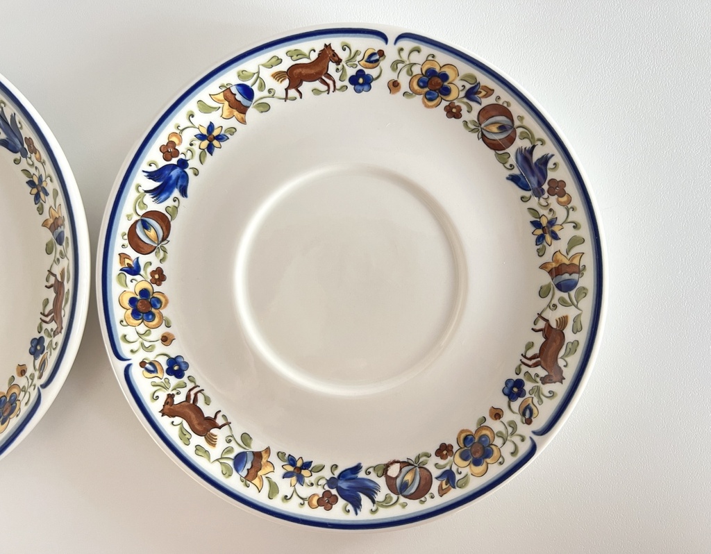 Lot de 2 tasses et sous-tasses Villeroy & Boch Troubadour