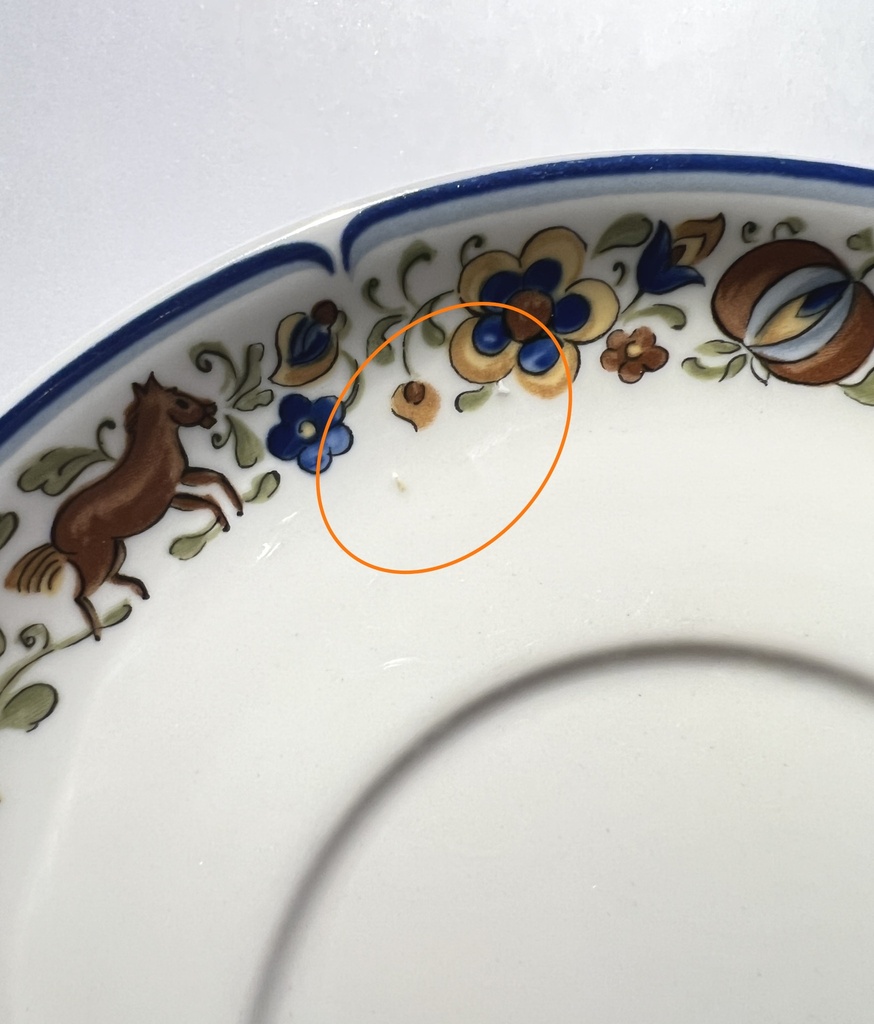 Lot de 2 tasses et sous-tasses Villeroy & Boch Troubadour