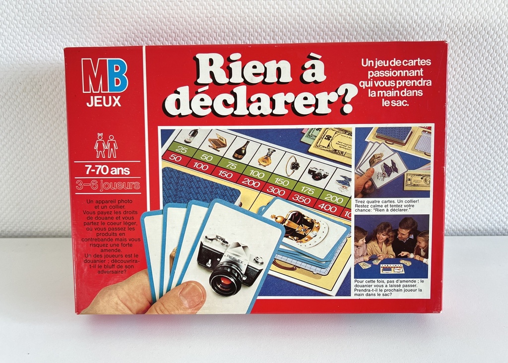 Jeu de société Rien à déclarer ? - MB 1981