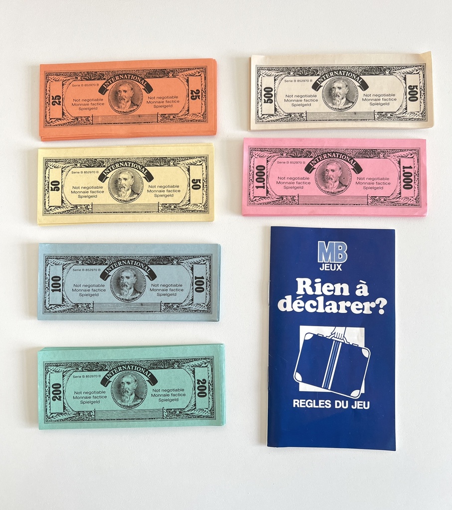 Jeu de société Rien à déclarer ? - MB 1981