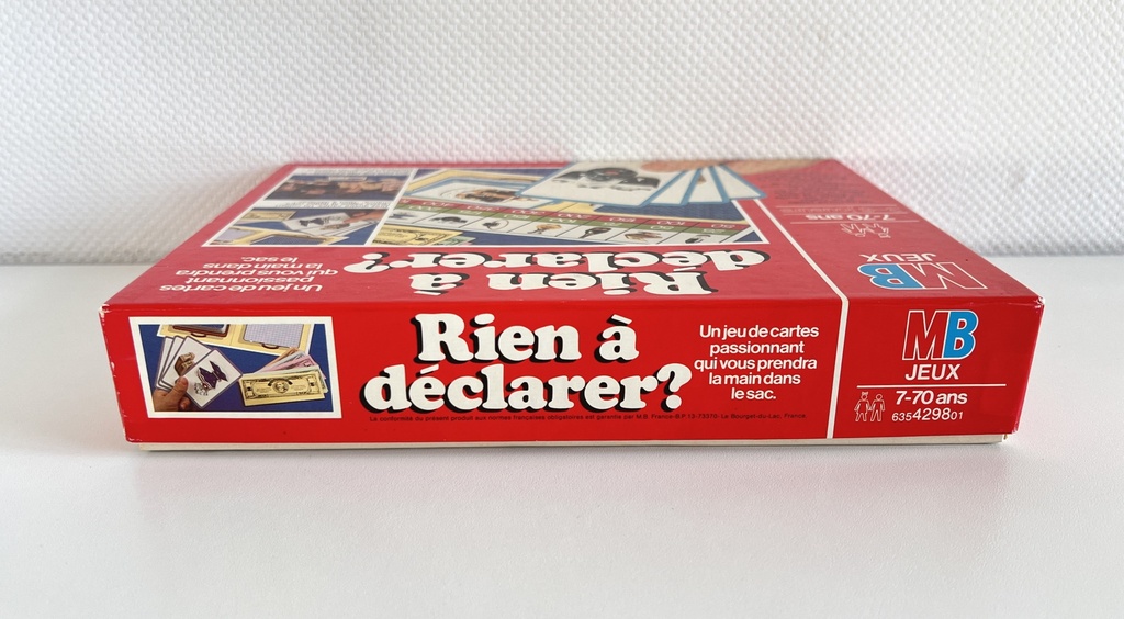 Jeu de société Rien à déclarer ? - MB 1981