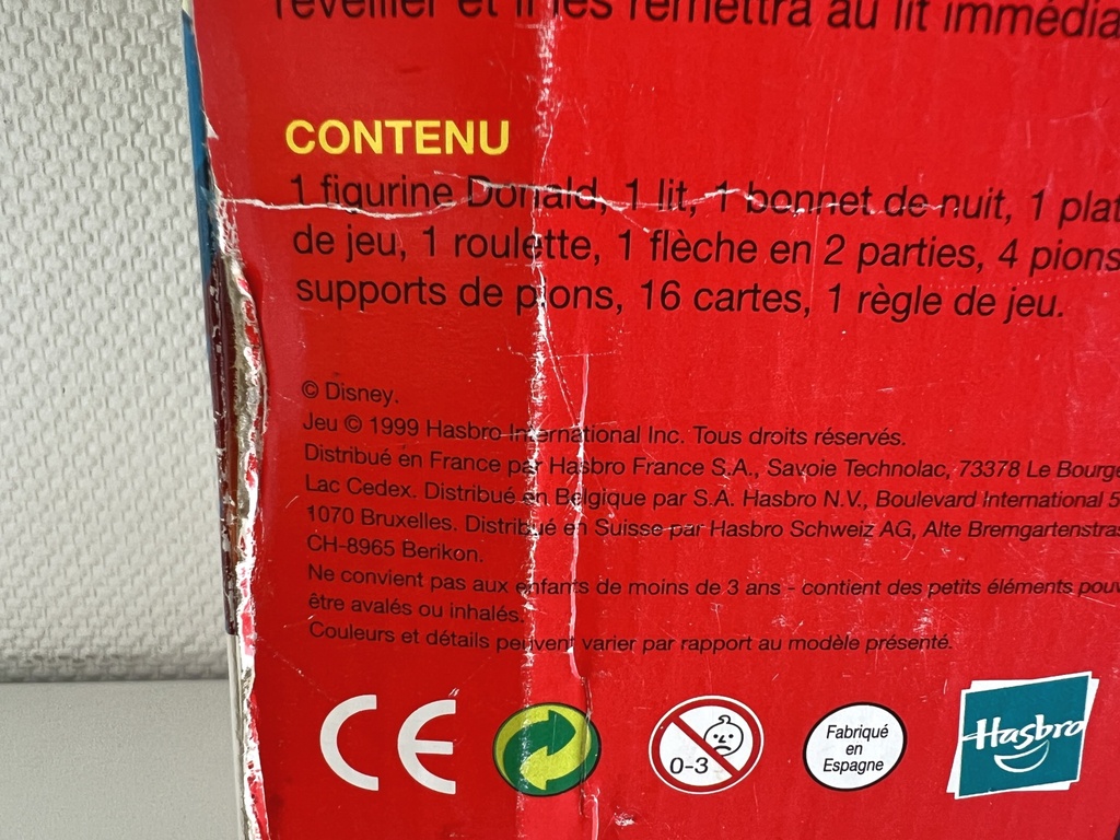 Jeu de société Réveille pas Donald - MB 1999
