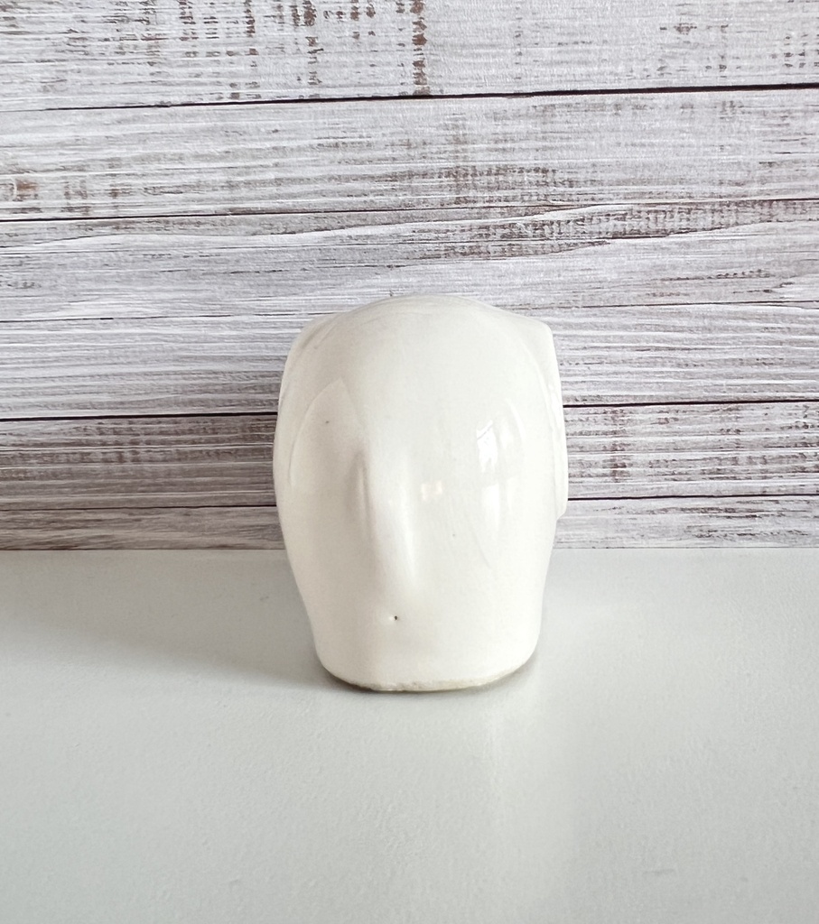 Duo d'éléphants blancs en céramique