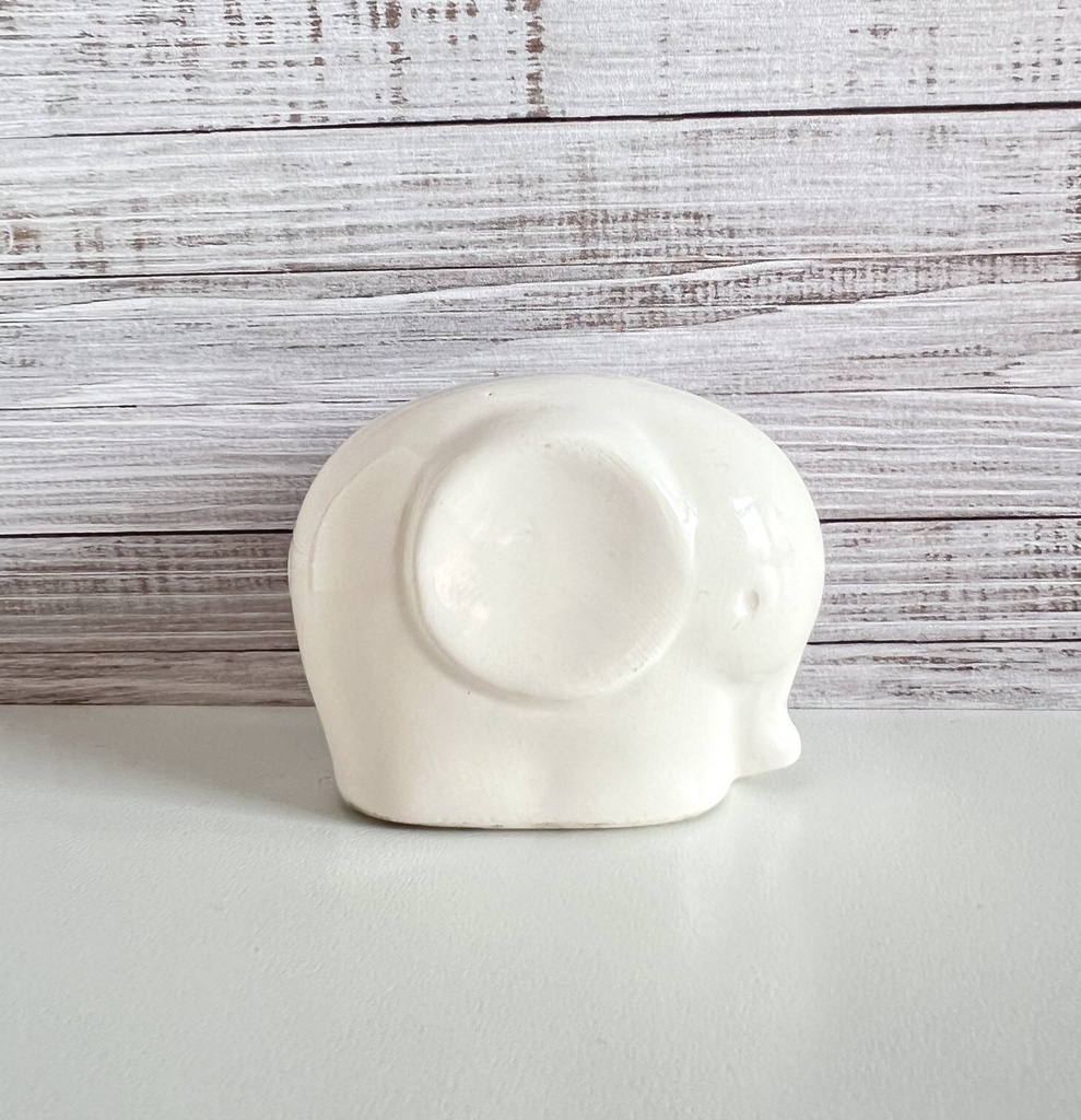 Duo d'éléphants blancs en céramique