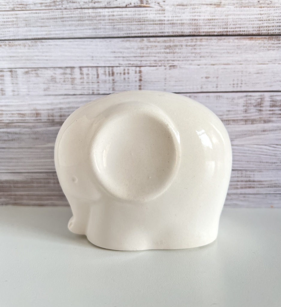 Duo d'éléphants blancs en céramique