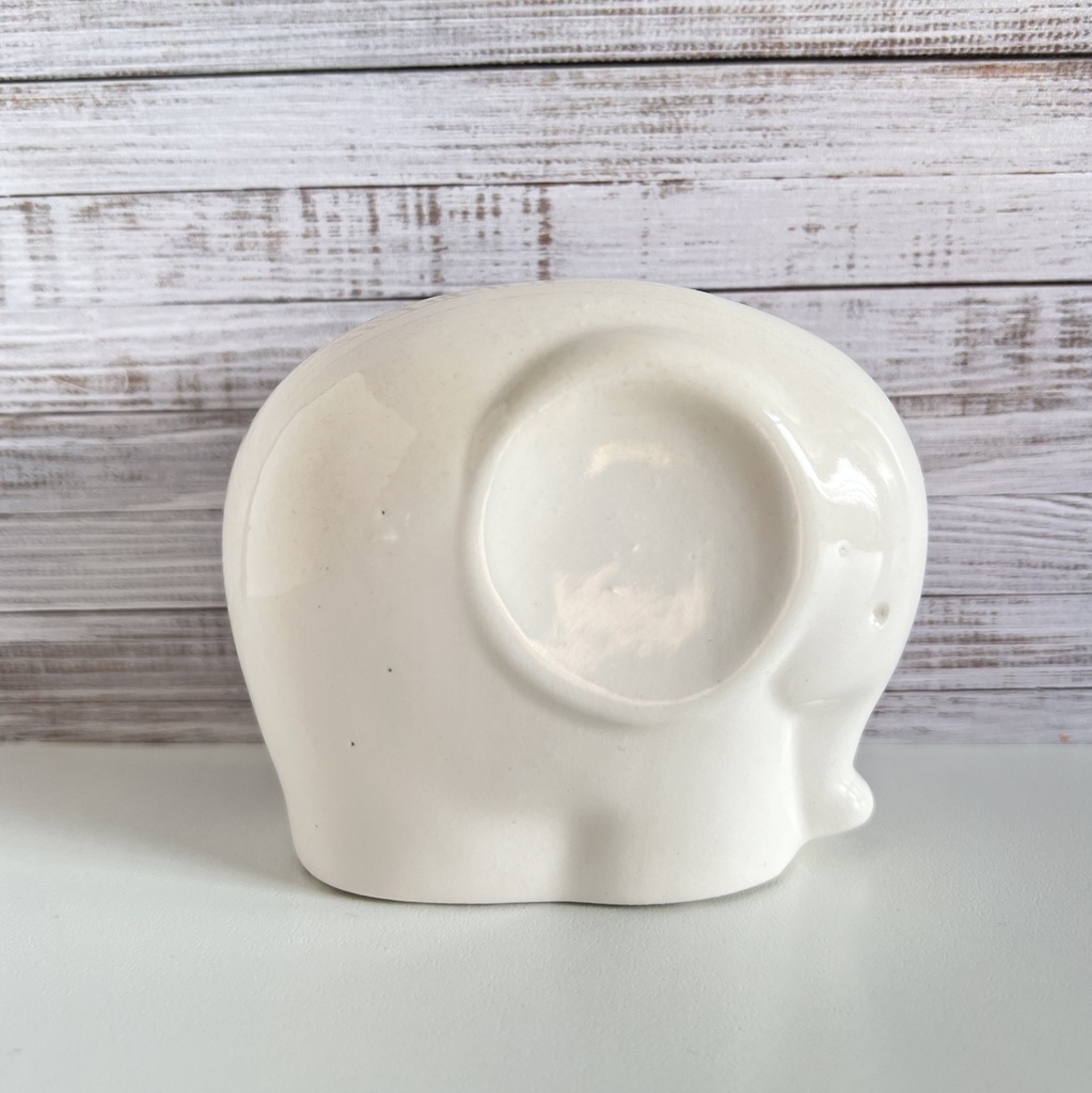 Duo d'éléphants blancs en céramique