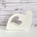 Porte-serviettes blanc en forme d'oiseau avec cœur Ikea Poppig