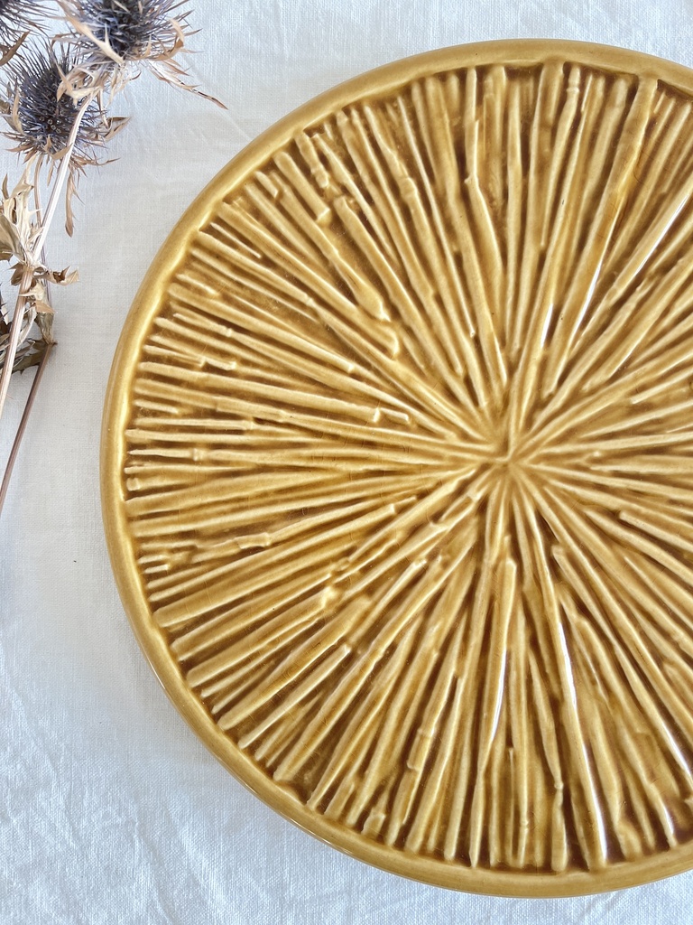 Plat rond à fromages Boch Tentation / Paille