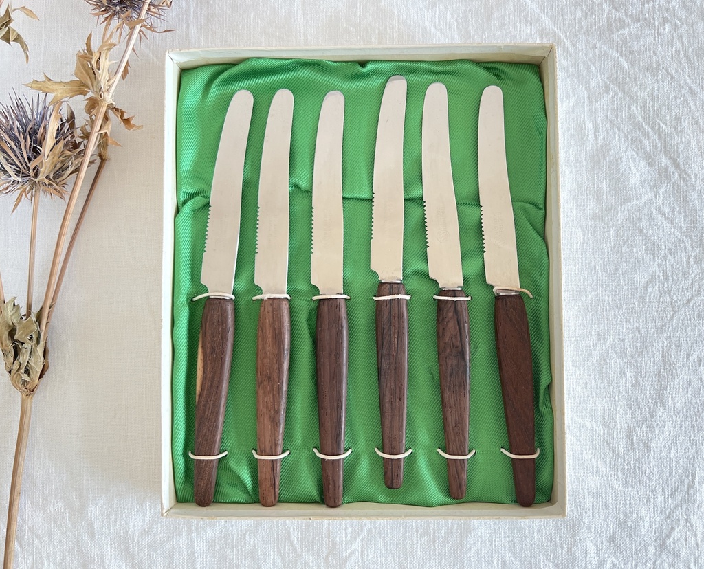 Boîte de 6 couteaux à tartiner Solingen