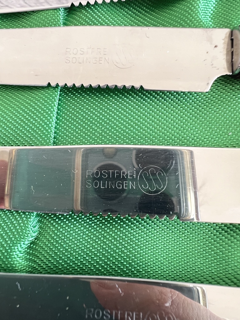 Boîte de 6 couteaux à tartiner Solingen