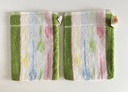 Ensemble de 6 gants de toilette lignés multicolores Terry Fox neufs