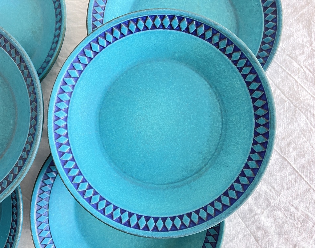 Lot de 6 assiettes creuses Ceramano Saphir