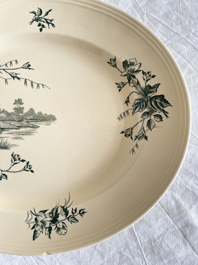 Plat ovale Boch Cotage