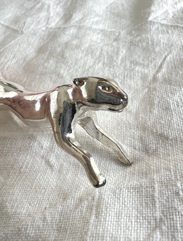 Ensemble de 6 porte-couteaux panthère en métal