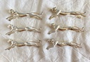 Ensemble de 6 porte-couteaux panthère en métal
